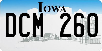 IA license plate DCM260