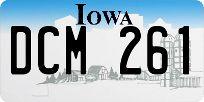 IA license plate DCM261
