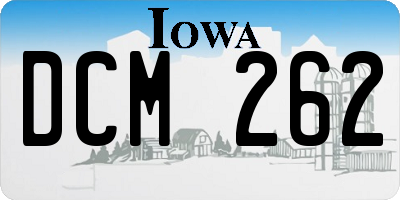 IA license plate DCM262