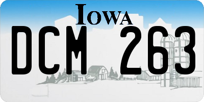 IA license plate DCM263
