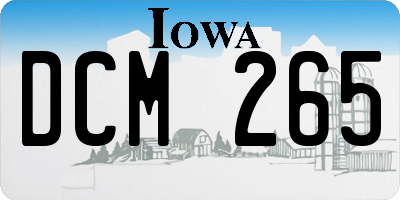 IA license plate DCM265