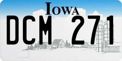 IA license plate DCM271