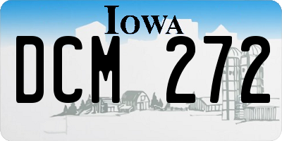 IA license plate DCM272