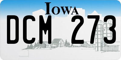 IA license plate DCM273