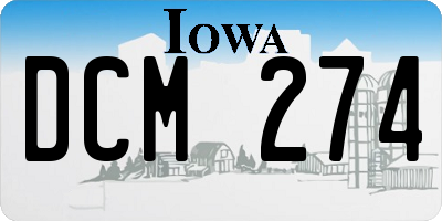 IA license plate DCM274