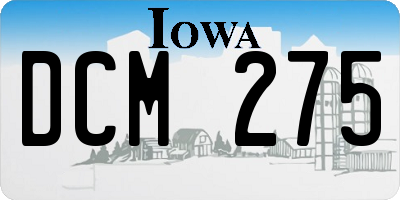 IA license plate DCM275