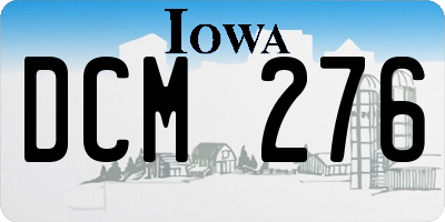 IA license plate DCM276