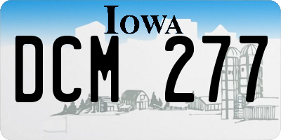 IA license plate DCM277