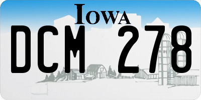 IA license plate DCM278