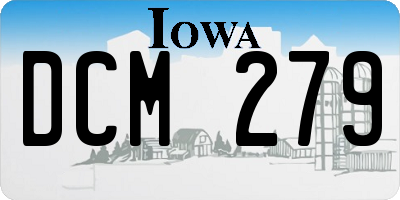 IA license plate DCM279