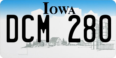 IA license plate DCM280