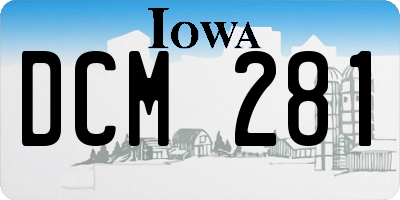 IA license plate DCM281