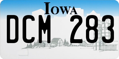 IA license plate DCM283