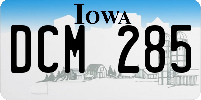 IA license plate DCM285