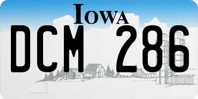 IA license plate DCM286