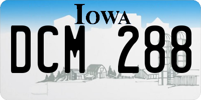 IA license plate DCM288