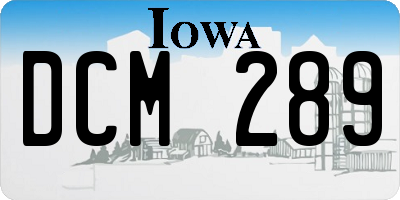 IA license plate DCM289