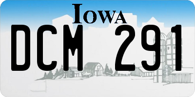 IA license plate DCM291