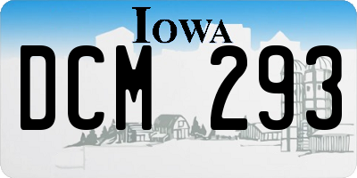IA license plate DCM293