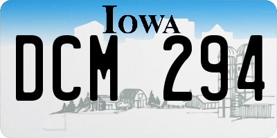 IA license plate DCM294
