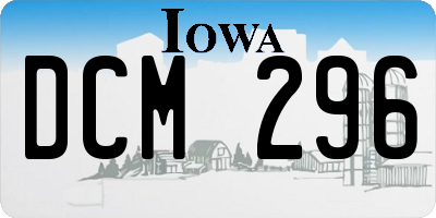 IA license plate DCM296