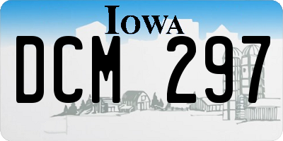 IA license plate DCM297