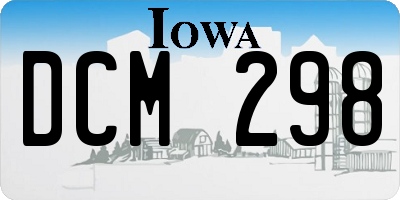 IA license plate DCM298