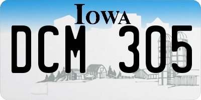 IA license plate DCM305