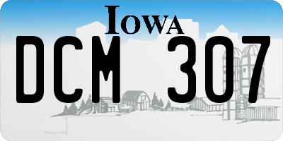 IA license plate DCM307