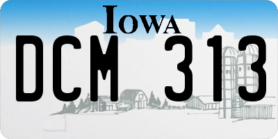 IA license plate DCM313