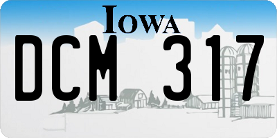 IA license plate DCM317