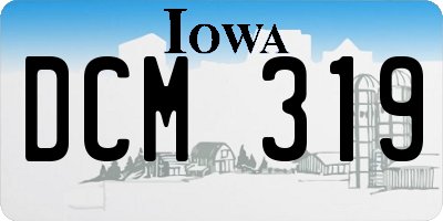 IA license plate DCM319