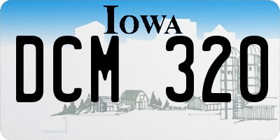 IA license plate DCM320