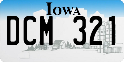 IA license plate DCM321