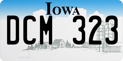 IA license plate DCM323