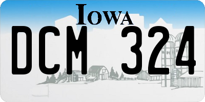 IA license plate DCM324