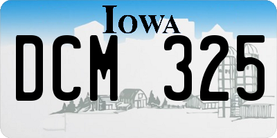 IA license plate DCM325