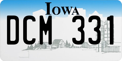 IA license plate DCM331