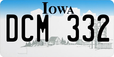 IA license plate DCM332