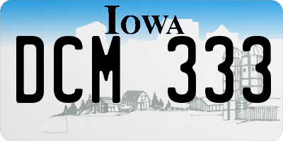 IA license plate DCM333