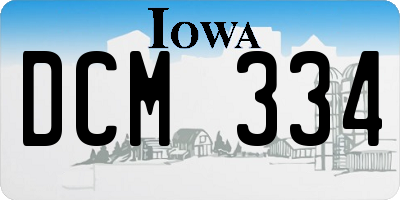 IA license plate DCM334