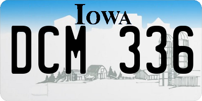 IA license plate DCM336