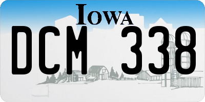IA license plate DCM338