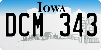IA license plate DCM343