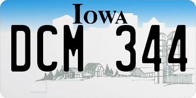 IA license plate DCM344