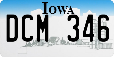 IA license plate DCM346