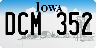 IA license plate DCM352