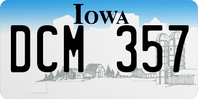 IA license plate DCM357