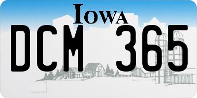 IA license plate DCM365