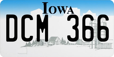 IA license plate DCM366